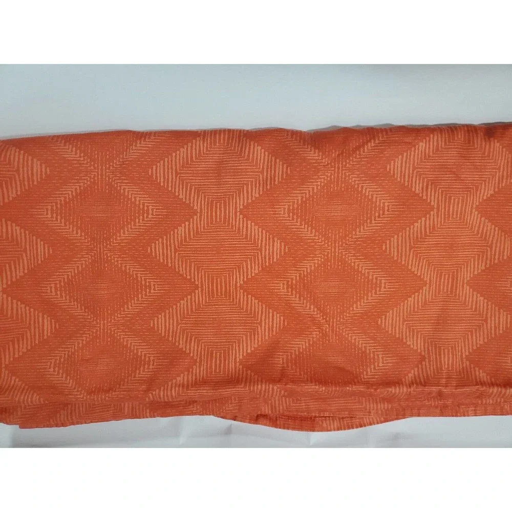 Nate Berkus 1 Flat Sheet Chevron Diamond Print Orange 90
